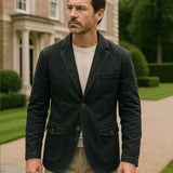 Siebe | Antracietgrijze casual blazer