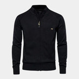 Hobbe | Beige gebreid vest met rits