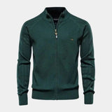Hobbe | Beige gebreid vest met rits