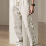 Dave | Linnen broek straight leg