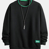 David | Sweater met geometrisch streepjacquard en relaxte pasvorm