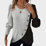 Kaia - Elegante gebreide trui met knopen