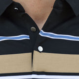 Diede | Witte polo met meerkleurige strepen