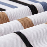 Diede | Witte polo met meerkleurige strepen