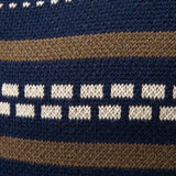 Diederik | Jacquardtrui met geometrisch motief, opstaande kraag en rits