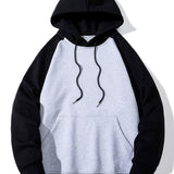 Dolf | Raglanhoodie met patchworkdetails