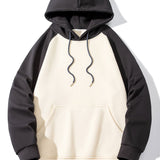 Dolf | Raglanhoodie met patchworkdetails