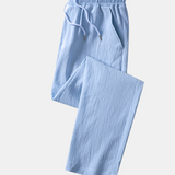 Erik | Kreukstof broek straight leg