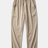 Erik | Kreukstof broek straight leg