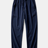 Erik | Kreukstof broek straight leg