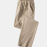 Erik | Kreukstof broek straight leg