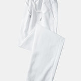 Erik | Kreukstof broek straight leg