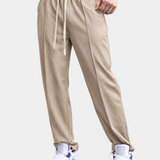 Erik | Kreukstof broek straight leg