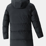Erik | Verlengde puffer jas met capuchon