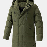 Erik | Verlengde puffer jas met capuchon