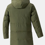 Erik | Verlengde puffer jas met capuchon