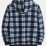 Evert | Geruite flanellen hoodie met teddyvoering