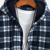 Evert | Geruite flanellen hoodie met teddyvoering