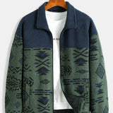 Floris | Teddyfleece jas met Azteekse print