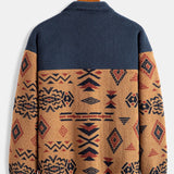 Floris | Teddyfleece jas met Azteekse print