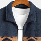 Floris | Teddyfleece jas met Azteekse print