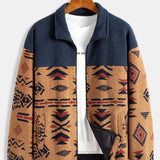 Floris | Teddyfleece jas met Azteekse print