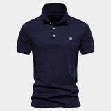 Frank | Marineblauwe klassieke polo