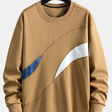 Freek | Sweater met kleurvlakken en ronde hals