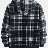 Geert | Geruite flanellen hoodie met teddyvoering