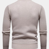 Geert | Jacquardtrui met geometrisch patroon en ronde hals