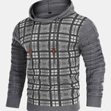 Gerard | Slim-fit trui met capuchon en ruitpanelen