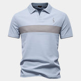 Gerbrand | Witte polo met contraststrepen