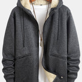 Gert | Hoodie met teddyvoering en ritssluiting