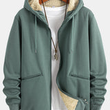 Gert | Hoodie met teddyvoering en ritssluiting