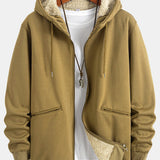 Gert | Hoodie met teddyvoering en ritssluiting