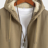 Gert | Hoodie met teddyvoering en ritssluiting