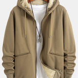 Gert | Hoodie met teddyvoering en ritssluiting