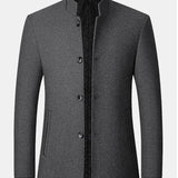 Gijs | Blazer met opstaande kraag in wolmix