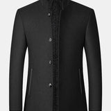 Gijs | Blazer met opstaande kraag in wolmix