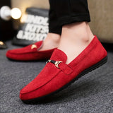 Gijsbrecht | Rode suède business loafers