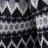 Harm | Trui met capuchon, rits en geometrisch patroon