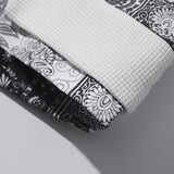 Hein | Sweater met paisleypanelen en wafelstructuur