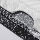 Hein | Sweater met paisleypanelen en wafelstructuur