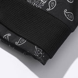 Hein | Sweater met paisleypanelen en wafelstructuur