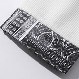 Hein | Sweater met paisleypanelen en wafelstructuur