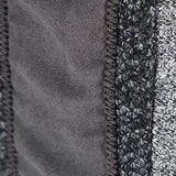 Hein | Trui met rits en patchwork van imitatiesuède