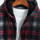 Henk | Flanellen hoodie met teddyvoering