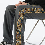 Hidde | Straight leg broek met beer print