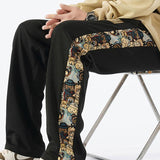 Hidde | Straight leg broek met beer print