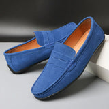 Hiddo | Zachte blauwe suède loafers